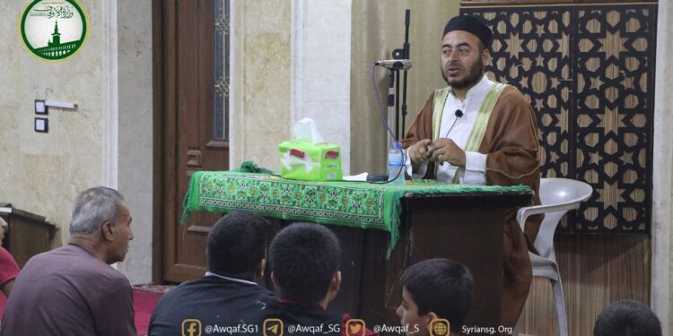 ضمن سلسلة من المحاضرات الدعوية التي تقيمها #مديرية_شؤون_المساجد محاضرة بعنوان “شبابك قبل هرمك”  للشيخ “عامر العثمان” في مدينة سرمدا.
